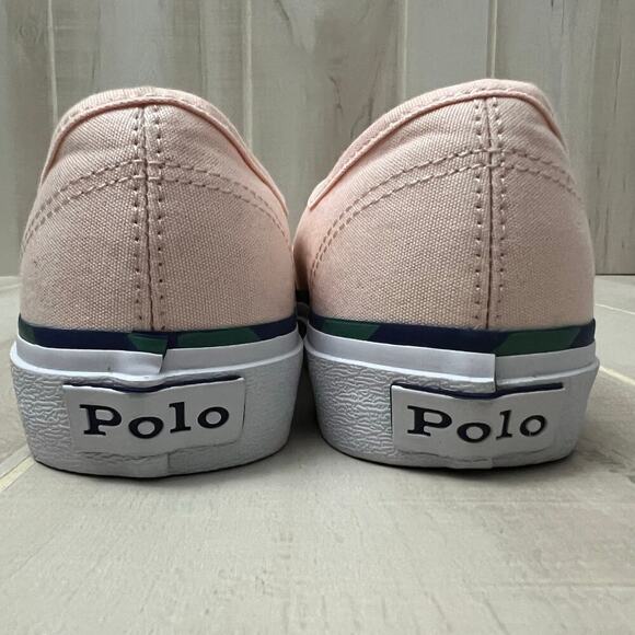POLO RALPH LAUREN KEATON PONY SK-LTL MEN'S SIZE 7D SNEAKERS PINK COLOR NAVY PONY - Picture 5 of 9